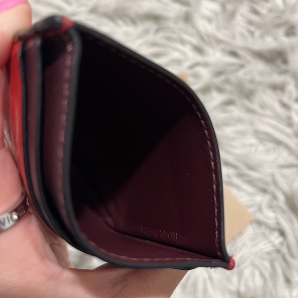 Burbery- Red Leather Cardholder - Picture 4 of 4